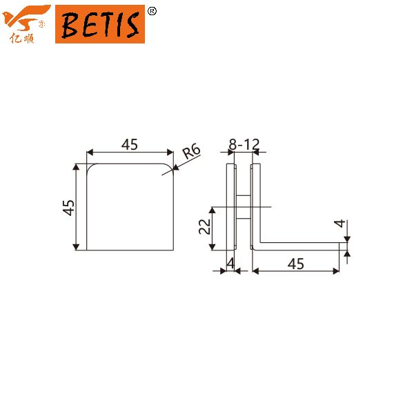 Cheap Wholesale Heavy Duty 316-Stainless-Steel Glass to Glass Clamp Fixing Accessory for Bathroom Shower Door