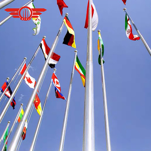 15 Meter Stainless Steel 304 Wind Flag Pole Base Outdoor Large Flagpole