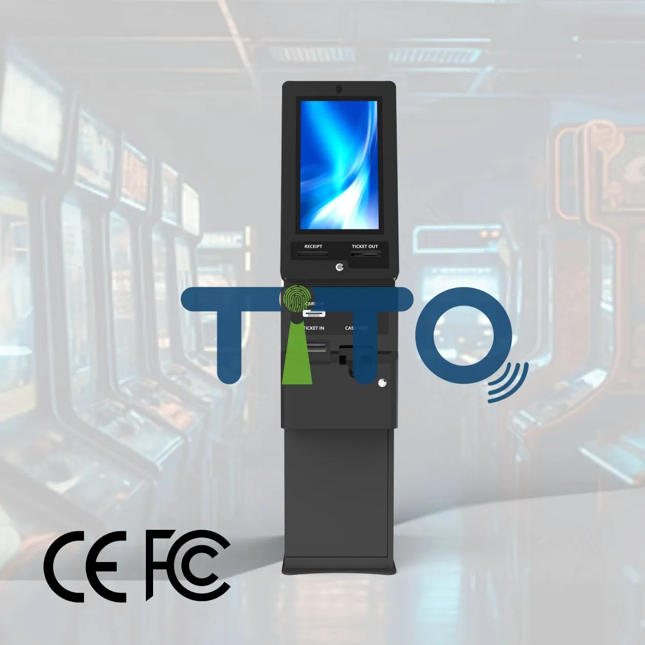 Seamless Tito Solution Cash Redemption Kiosk Machine with Server for Arcades, Bingo & Retail