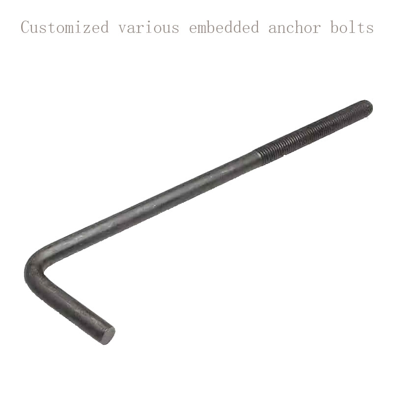 GB 799 Engineering Embedded Parts L/I/U/J Shape Foundation Bolts / 9 Anchor Bolts