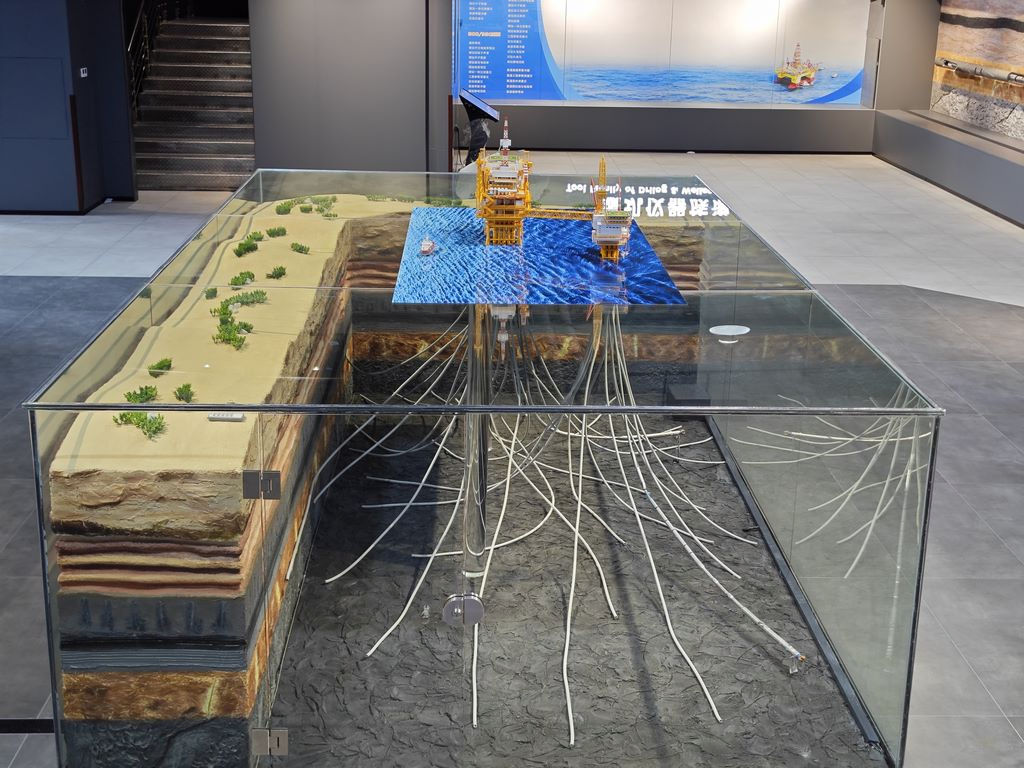 Unique Handcrafted Marine Operation Model Display for Office Sculpture