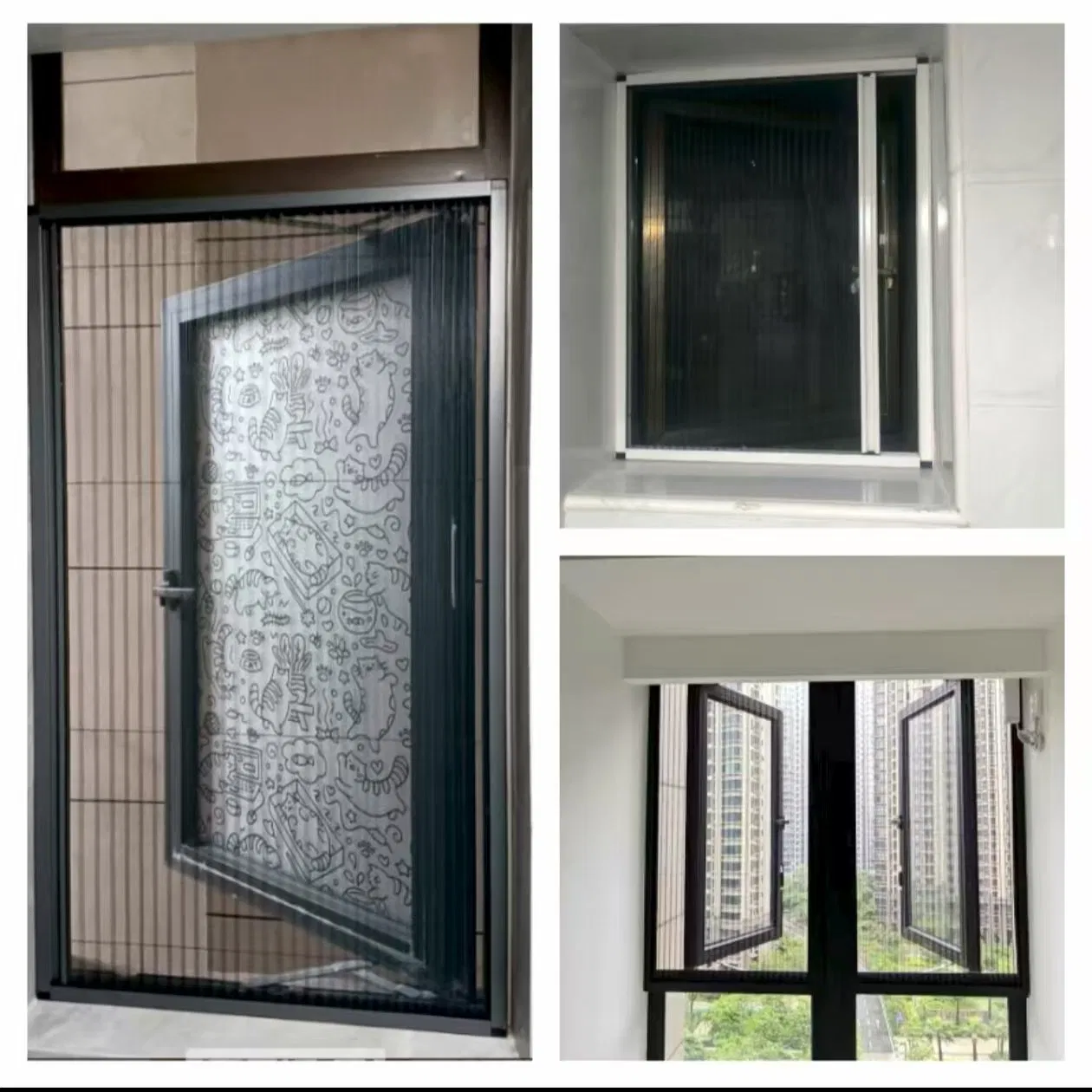 Durable Telescopic Retractable Mosquito Screen for Windows and Doors
