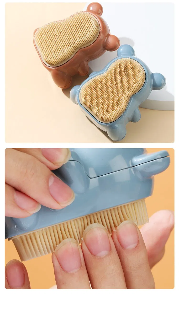 Wholesale Cute Bear Baby Dust Cleaner Kids Hands Washing Brush Nail Clean Brush