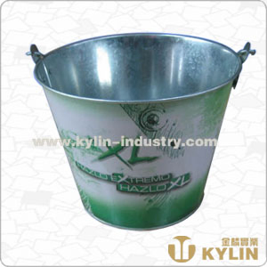 Promotional Metal 5qt 5L Ice Bucket Cooler with 5 Rings for Shot