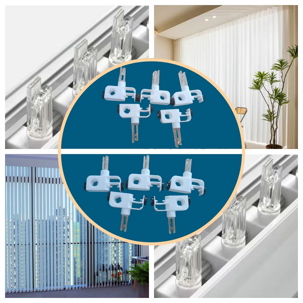 Dreamlike Curtain Components 4-Prong H Hook Carrier