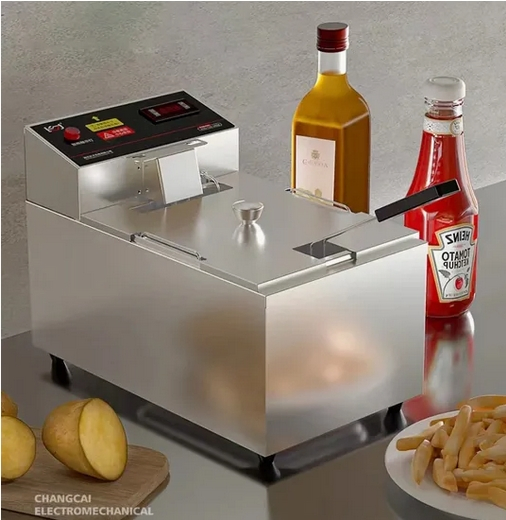 Commerical Stainless Steel Double Pot Deep Fryer Electric Potato Deep Fryer