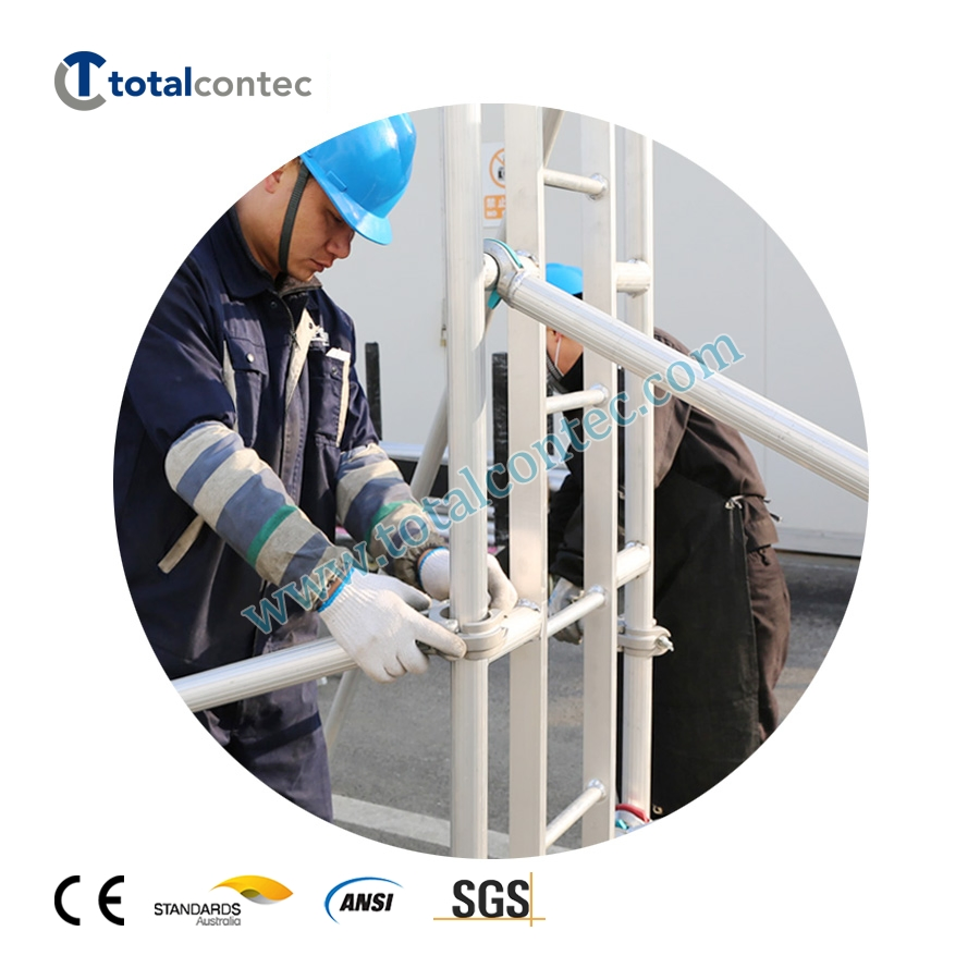 Customized Aluminum Portable Moving Scaffolding with Staircase