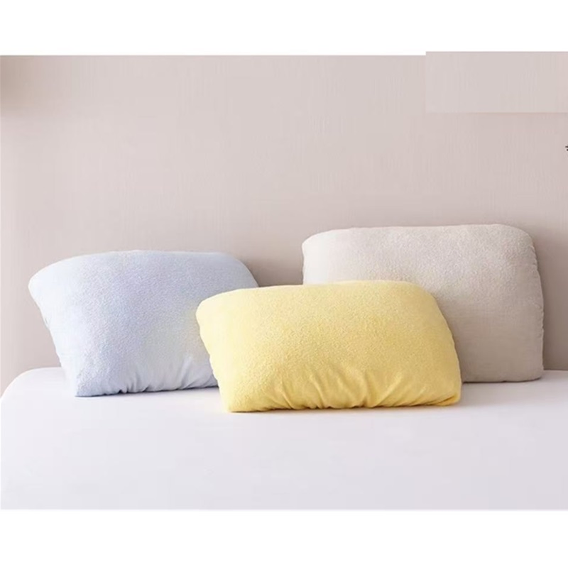 Made in China Price Permium 100% Cotton Terry Pillow Case Lemon Yellow