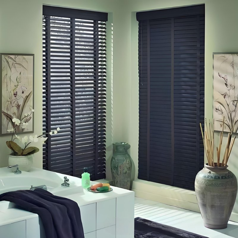 Waterproof Wooden Blinds for Bathroom and Kitchen Applications