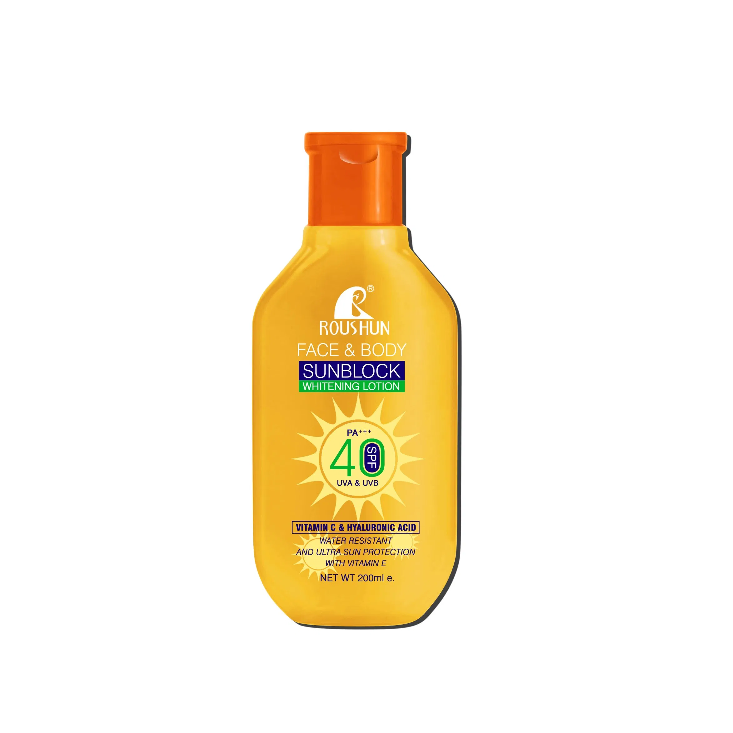 Roushun SPF 40 Sunscreen Face & Body Whitening Lotion Water Resistant