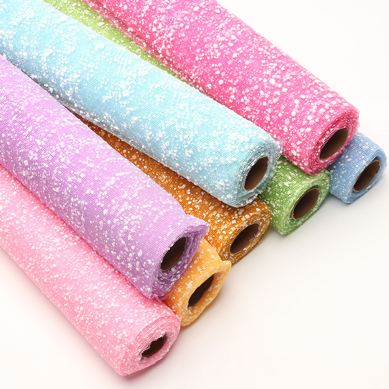 Wholesale Snowflake Mesh Floral Wrapping Paper Packaging Materials for Bouquets
