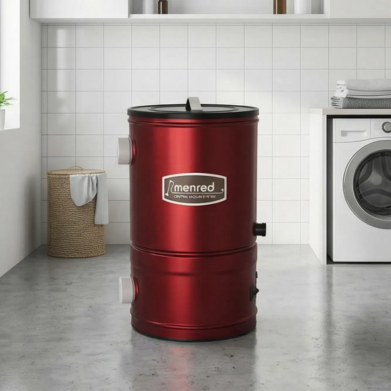 Ultra-Quiet Central Vacuum Cleaner with HEPA Filter for Home Use