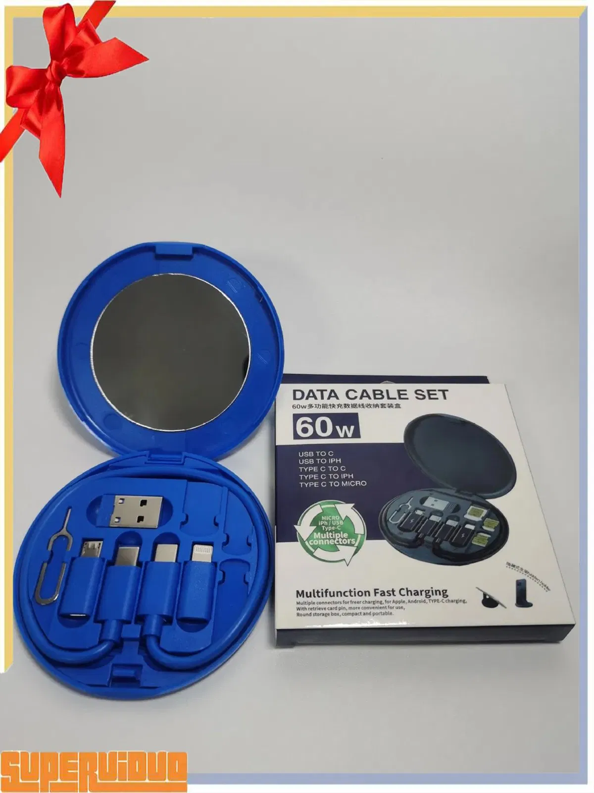 Универсальный кабель 6 в 1, 60W, USB-C, быстрая зарядка