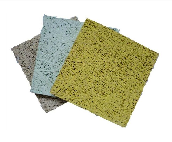 Colorful Installation Acoustic Fiber Wood Wool Cement Boards for Ceiling
