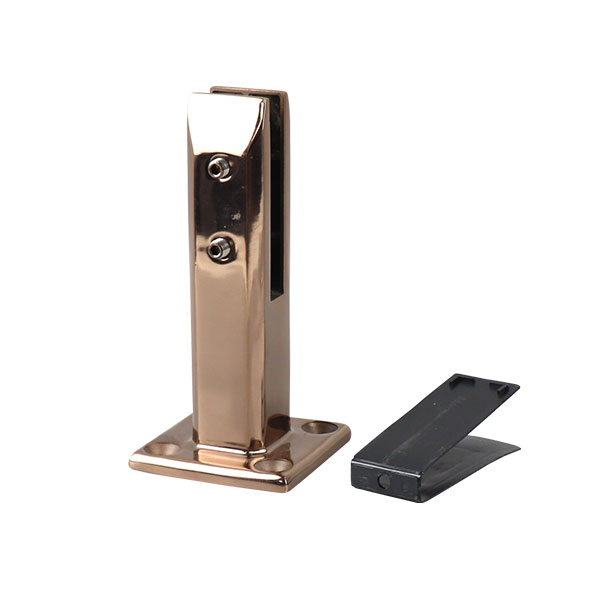 Black/Silver/Bronze/Gold 304 Stainless Steel Brushed/Mirror/Matt Square Glass Spigots Glass Railing