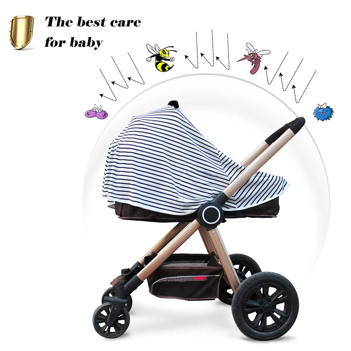 Nursing Poncho -Breastfeeding Coverage Shopping Cart Stroller Cover