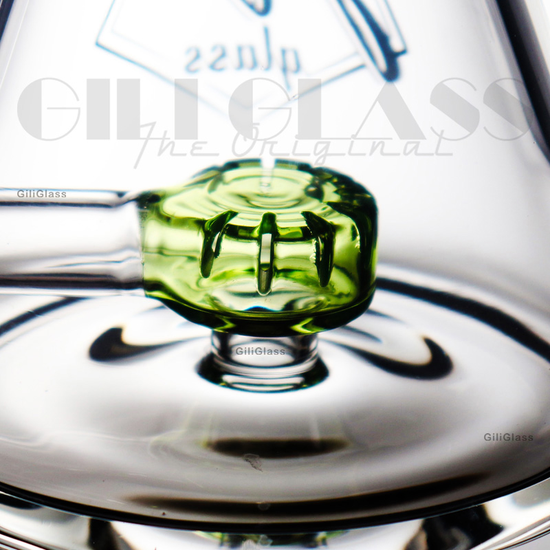 Gili-896 Gili Glass Glass Smoking Pipe Colored Pinhole Perc Water Recycle