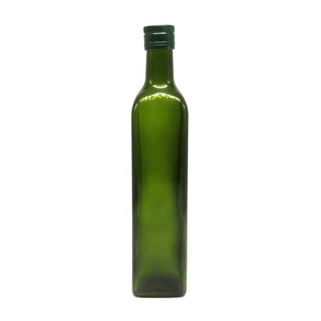 500ml Empty Dark Green Vinegars / Olive Oil Bottle with Metal Caps