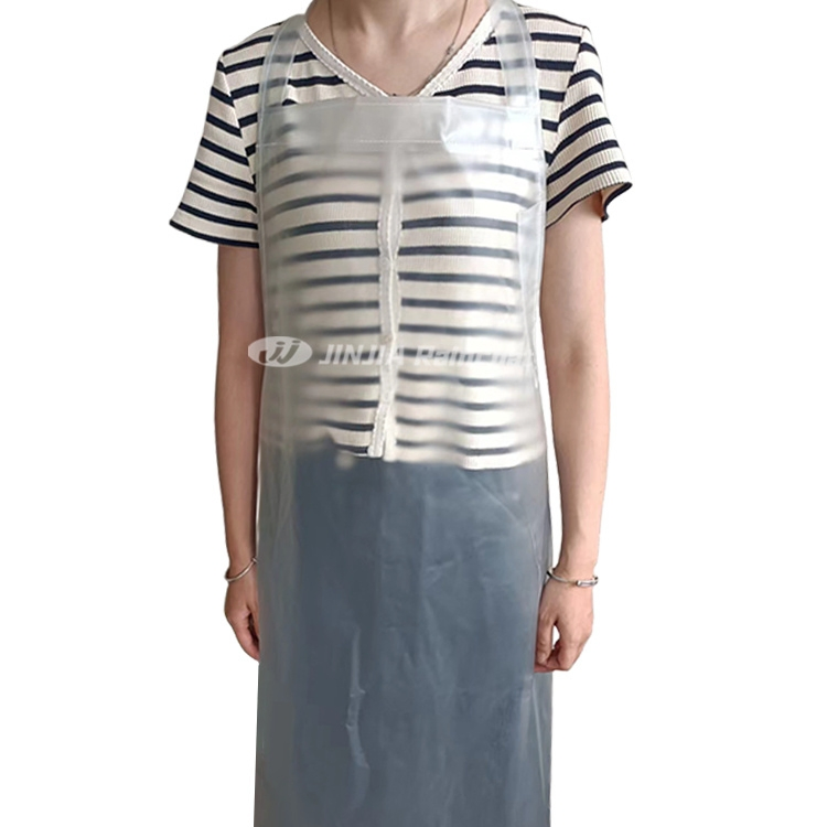 Adults Food Meat Processing Chef Oil Proof Waterproof PVC Apron with Pocket