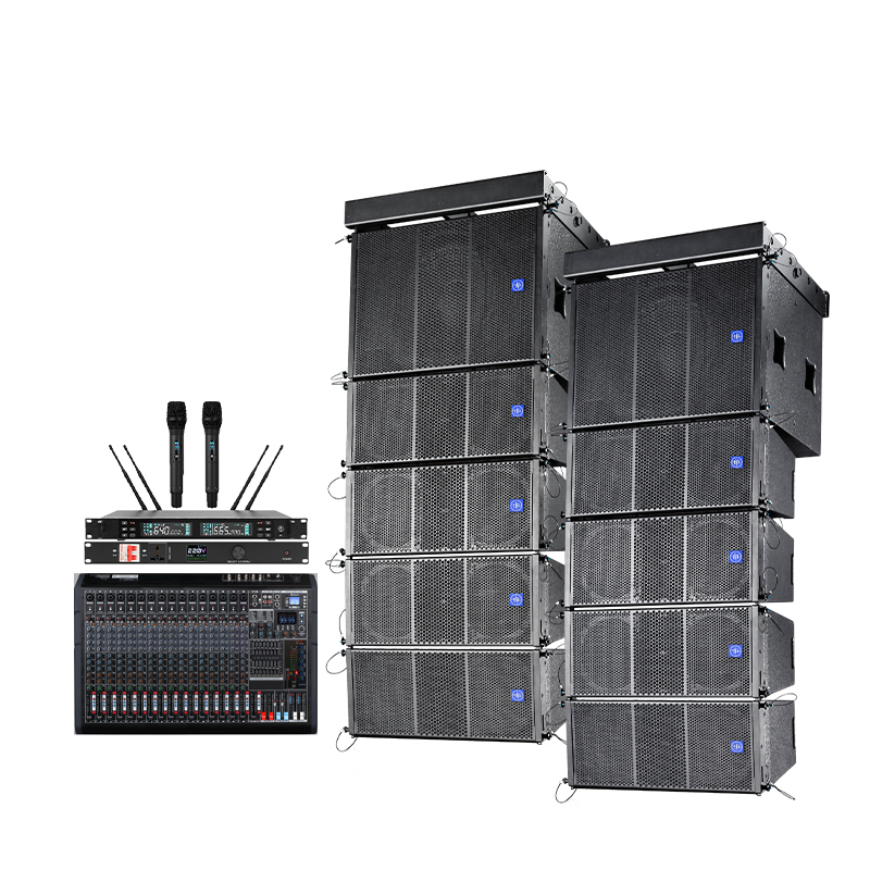 Chordio Tg-208 Active Dual 8 Inch Church Line Array System Professional PA Audio Sound Loud Speaker for Party