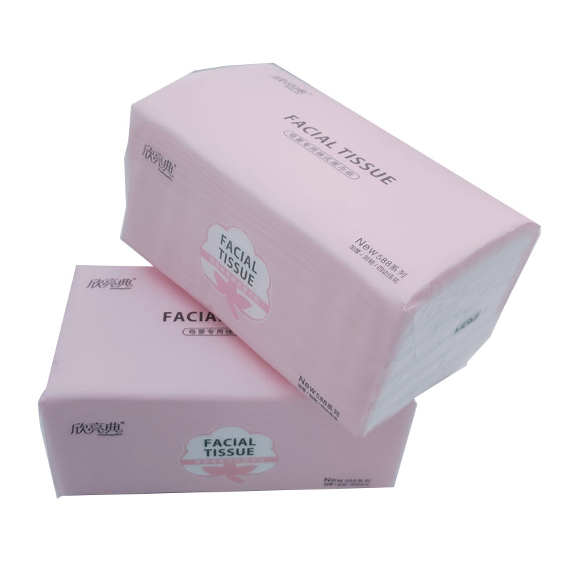 Virgin Wood Pulp Facial Tissue White Soft Facial Tissue Paper for Household