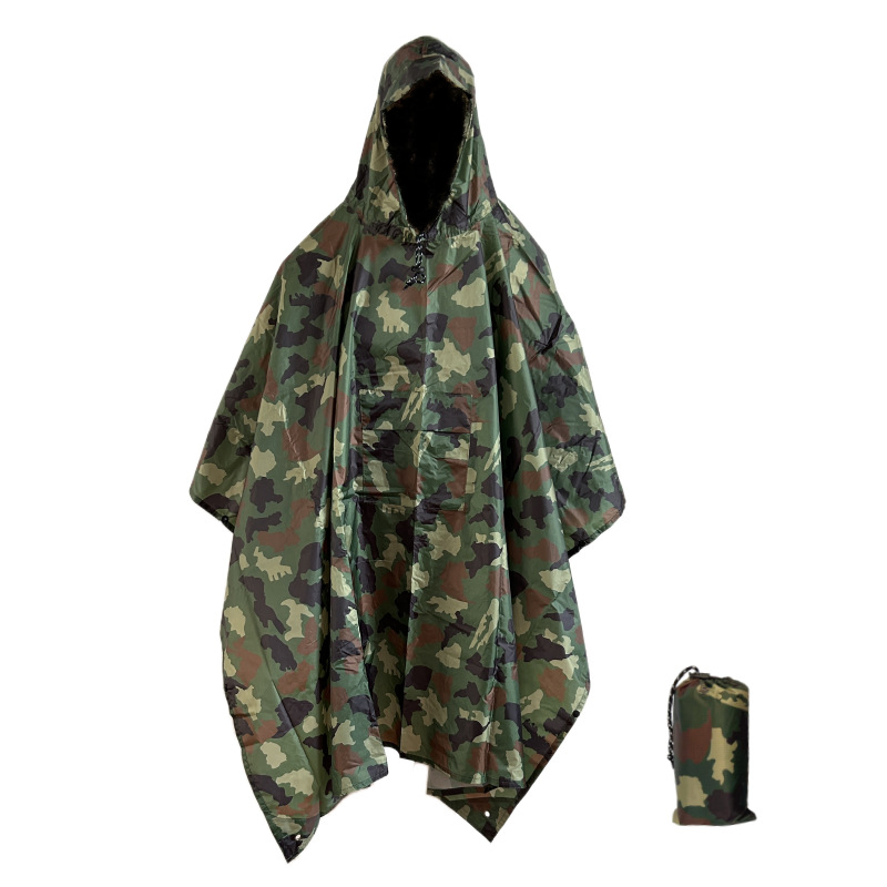 Wholesale Camping Outdoor Heat Preservation Equipment Camouflage Survival Raincoat