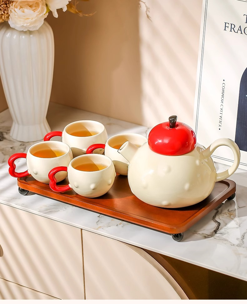 Tea Set Household High-End Teacup Teapot Housewarming Gift Box Wedding Teacup Set Tea Gift