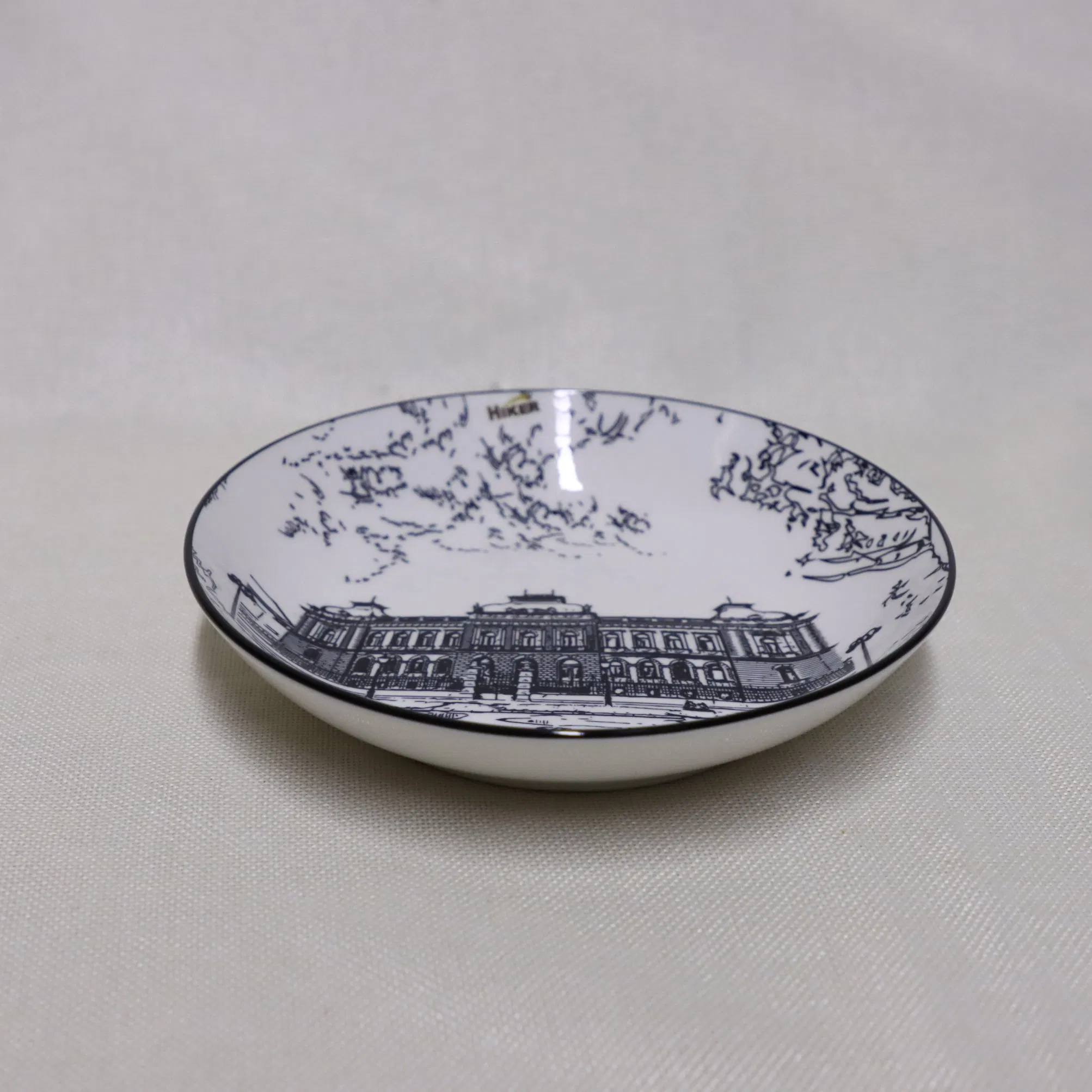 18PCS Porcelain Dinnerware, Cearmic Tableware Pad Print City Landmark Dinnet Plates Set-Serbia