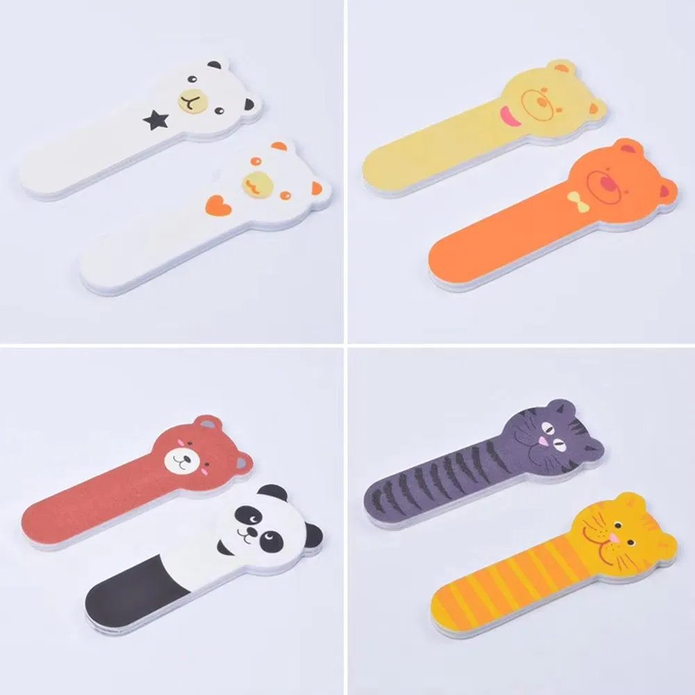 Mini Manicure File Supplies Two Sides Baby Cartoon Shape Wholesale Nail Buffer Sponge Nail Art Tools