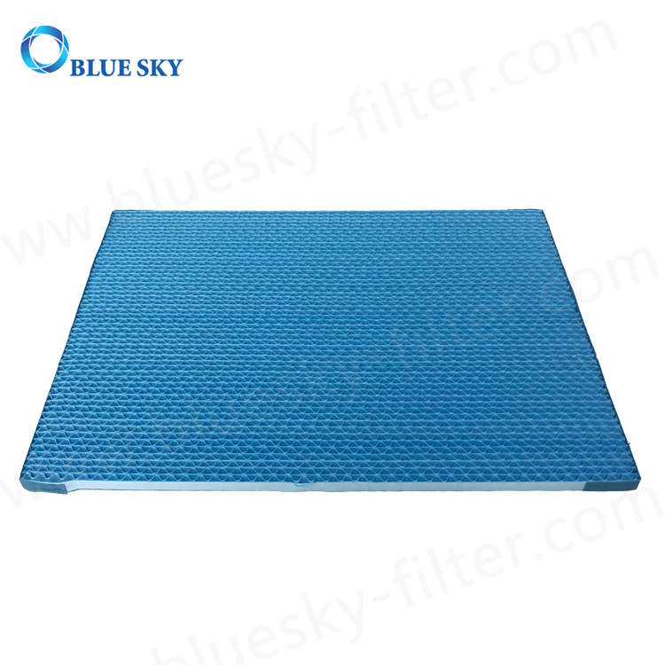 Customized Blue 5mm Aperture 380X280X10mm Panel Replacement Humidifier Wick Filters