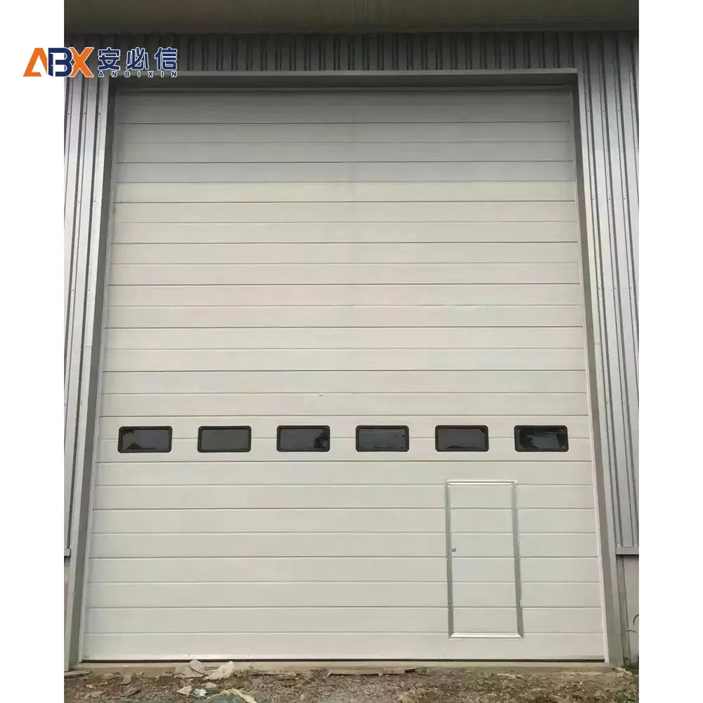 China Manufacturing 60db Noise Level Rolling Shutter Industrial Overhead Steel Radar Control Lift Sliding Sectional Door