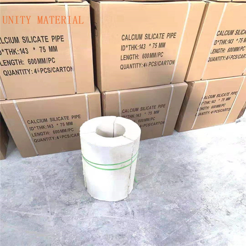 650 850 1050 C High Temperature Asbestos Free Calcium Silicate Pipe for Pipe Lines Pipelines