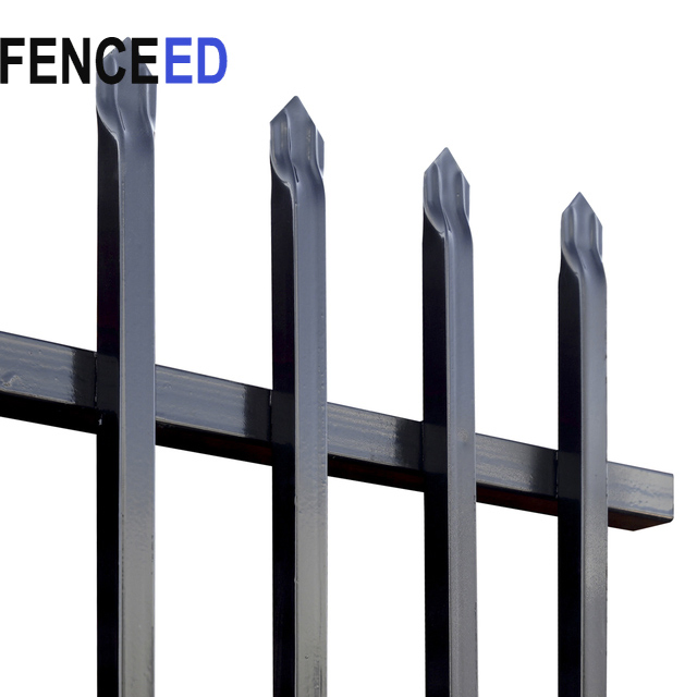 China Factory Heavy Duty Black Steel Garrison Security Fencing
