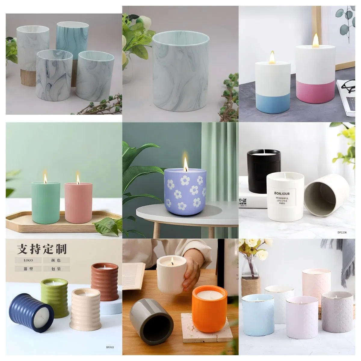 10oz Candle Cup Emboss Decal Stoneware Porcelainware Kitchenware