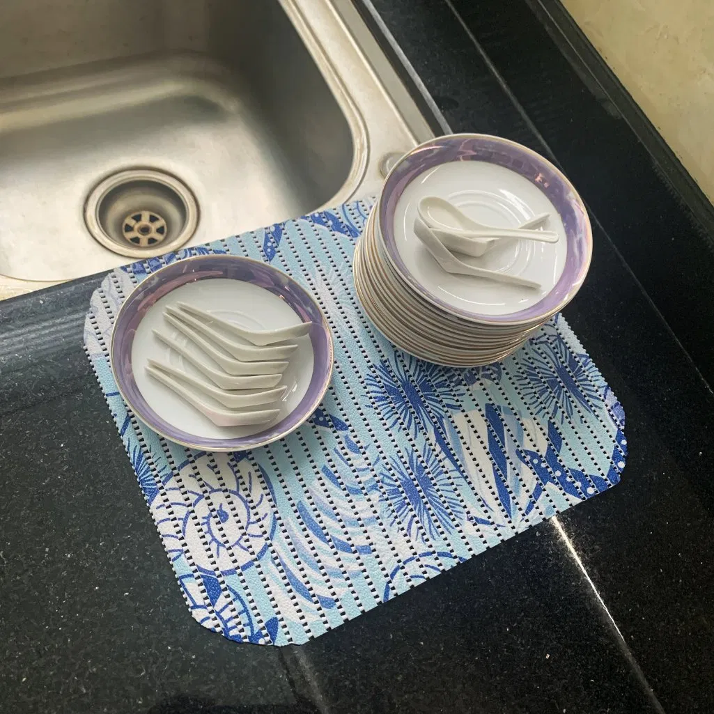 Small Pad Washable Non Slip PVC Material Under Kitchen Sink Mat