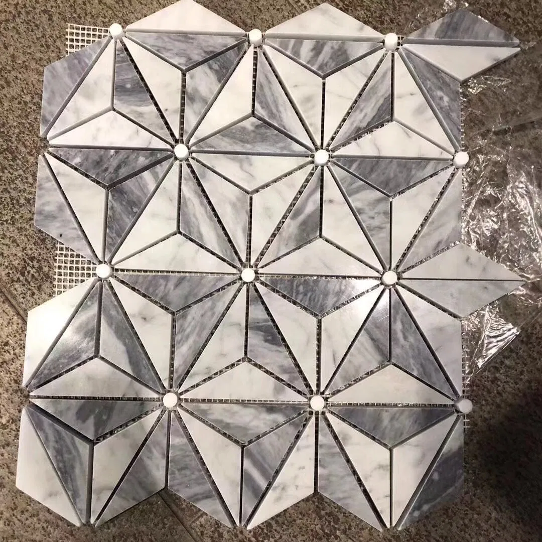 Indoor Decoration Marble Mosaic Tiles for Kitchen/Bathroom/Pool Floor Tile Design