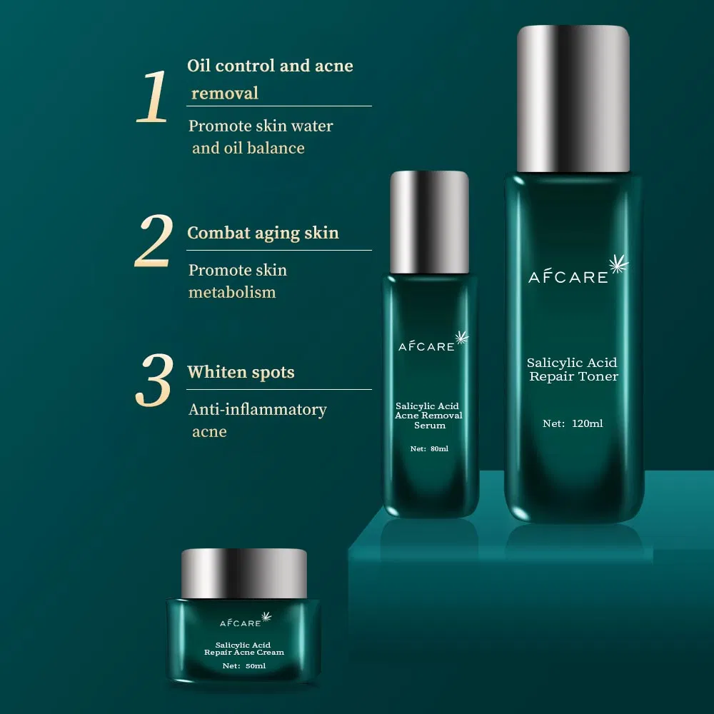 Face Wash Moisturizer Face Scrub Salicylic Acid Acne Cream Skin Care Set