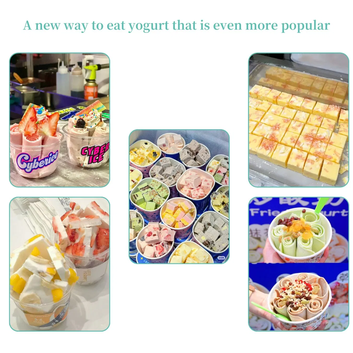 2000W High Performance Fried Ice Cream Machine Rolled Ice Machine (LJS2050AF-220V50Hz)