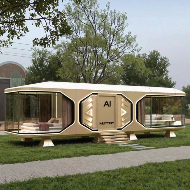 Home Tiny Eco Prefab Apple Prefabricated Mini Space Capsule House Commercial Model 2 3 Bedroom 40FT Luxury Mobile