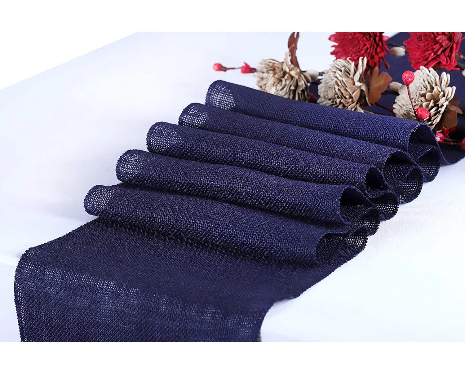 Vintage Woven Jute Table Runner Table Cloth for Wedding