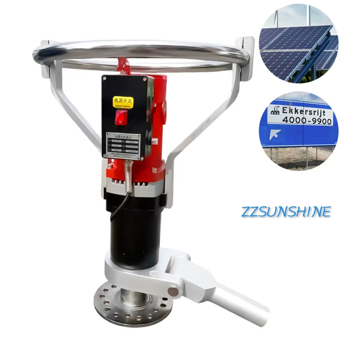 China Manufacturer Solar Mounting Portable Drilling Rig Ground Screw Earth Anchor Hydraulic Pile Driver Machine