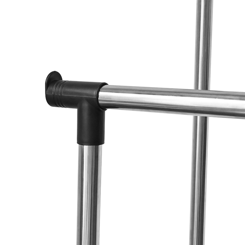 Double Rod Cloth Hanging Garment Rack Extendable Portable Stainless Steel Dryer DIY with Wheels