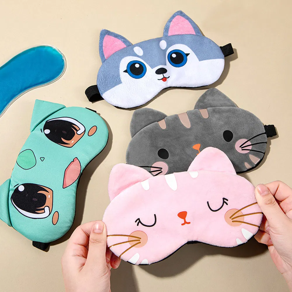 2024 New High-Quality Sleep Mask Cartoon Eye Mask for Airline & Home & Hotel