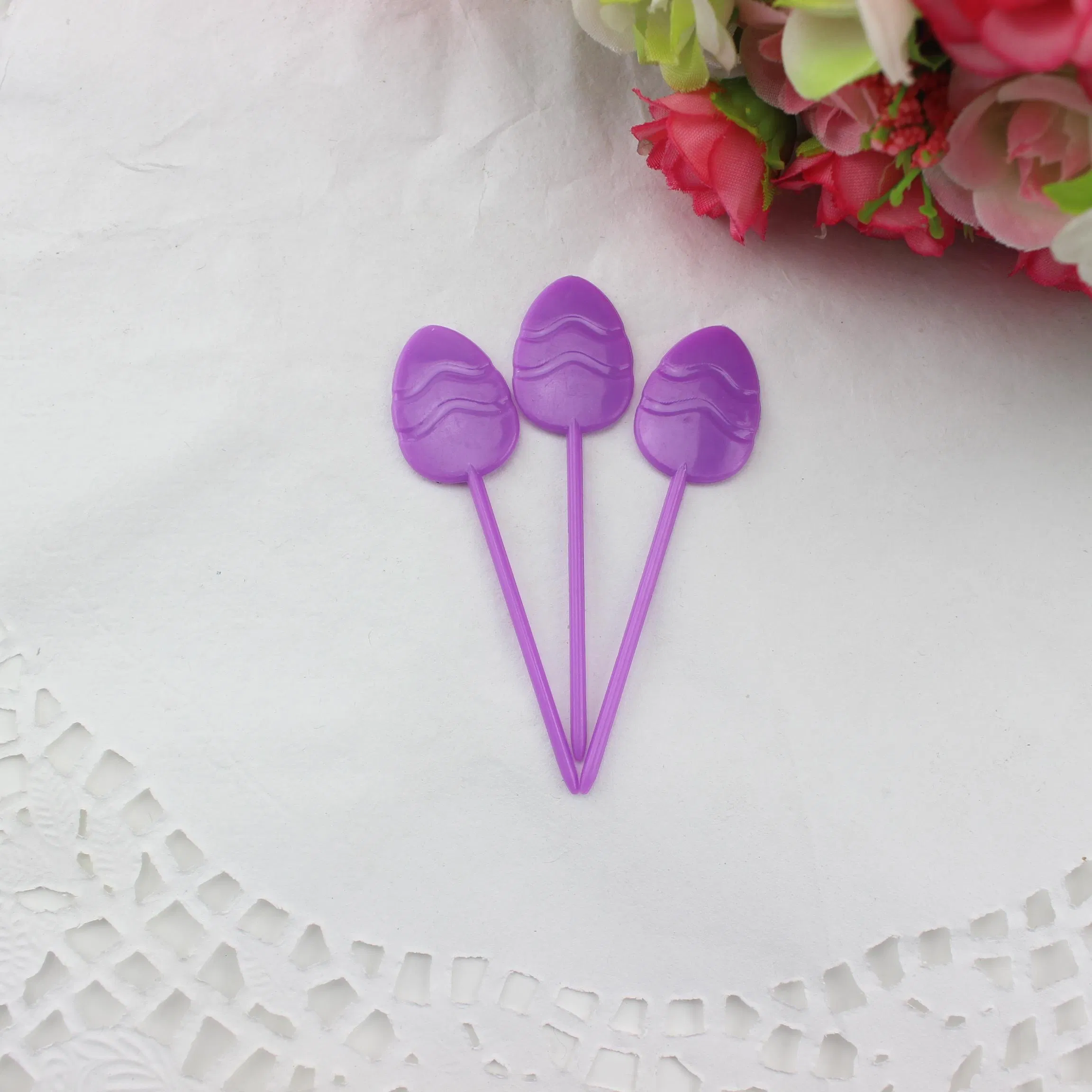 Colorful Easter Rabbit Egg Forks for Fruit and Desserts