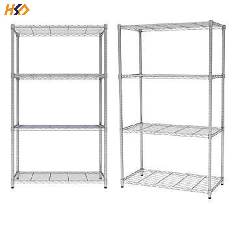 Металлическая стеллажная полка 4-х уровневая