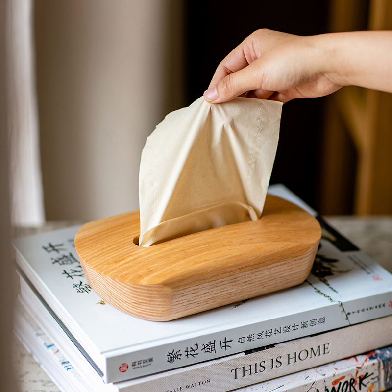 Custom Wooden Box for Kitchen Tissue and Toilet Paper Roll Dispenser