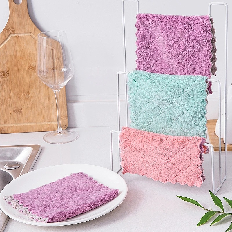 Custom Microfiber Cleaning Cloth High-Water Absorbent Eco-Friendly Reusable Towel