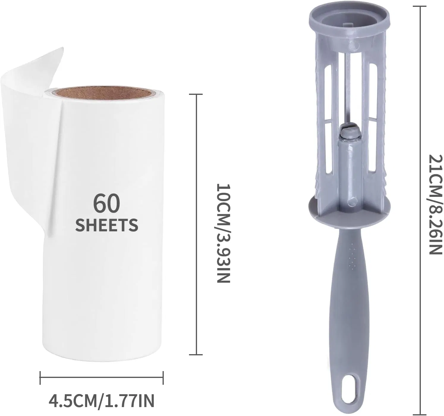 Wholesale Customized Household Manual Pet Hair Remover Sticky Silicone Paper Self Adhesive Plastic Handle Lint Roller