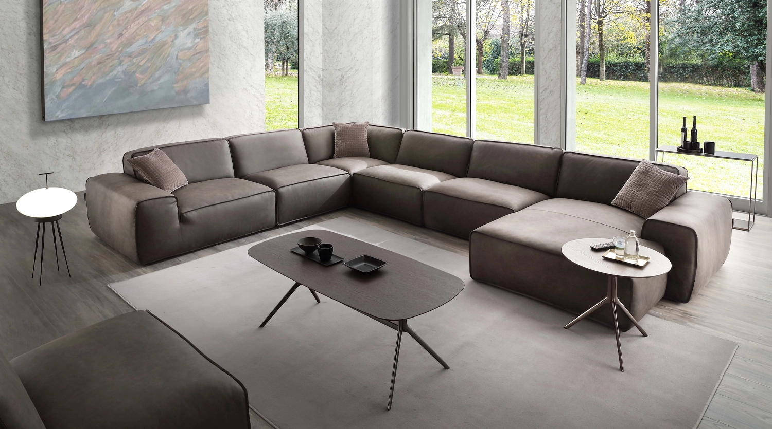 Мебель для гостиной тканевый диван для большой квартиры