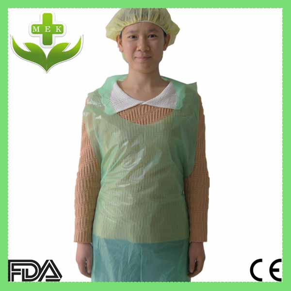 Hubei Disposable PE/CPE Plastic Apron Plastic Waterproof PVC Apron Factory
